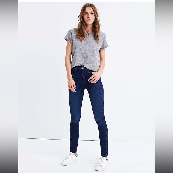 Madewell 10" High-Rise Skinny Jeans in Hayes Wash, size 25 - Picture 1 of 4